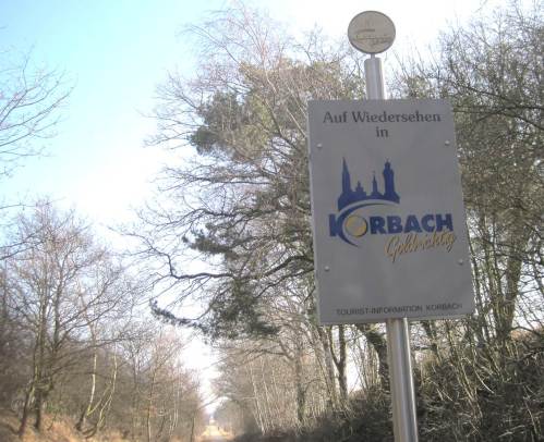 Hier, am Stadtteil Meineringhausen, verlasse ich die Gemarkung Korbach.