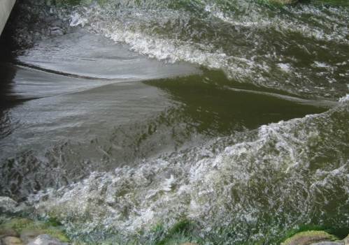 Strömungsübergang.