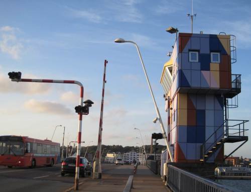 Auf der Limfjordbrücke, Blick nordwärts.