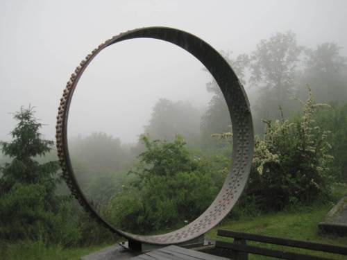 Oben angekommen - nix zu sehen.