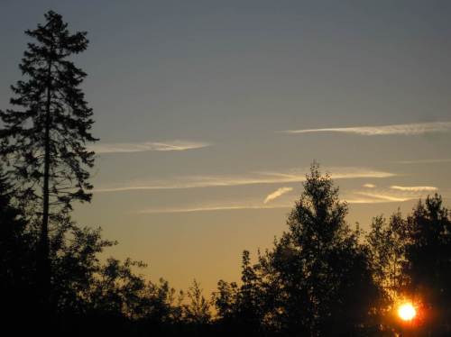 Geometrie-Übung bei Sonnenaufgang Töst