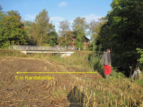 5 m Randstreifen Seeve Hörsten fehlt, HuSt-Testaktion, mit Text