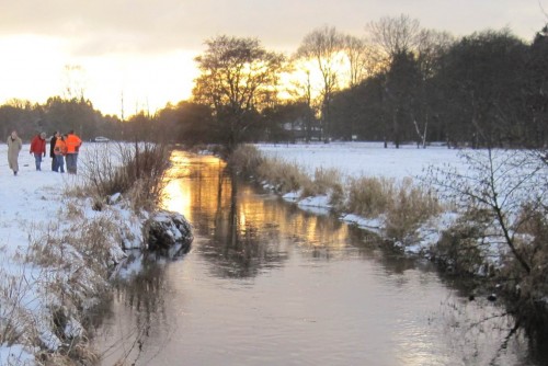 Was für eine Abendstimmung - die Ortsbegeher sind begeistert. - Möge das Projekt gelingen!