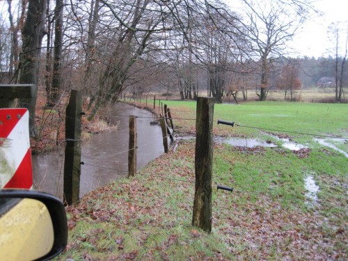In Thelsdorf fliesst der Mühlenkanal Richtung Seeve über - wie an so vielen Stellen mit schlecht wirkenden Regenrückhaltebecken ins Kraut geschossener, oberhalb liegender Städte. Funktionsprüfung der RHBn dringend erforderlich.
