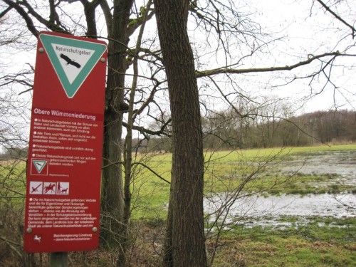 Naturschutzgebiet Obere Wümmeniederung - aha, hier scheinen Gewässer und Leben am Wasser eine besondere Bedeutung zu haben.