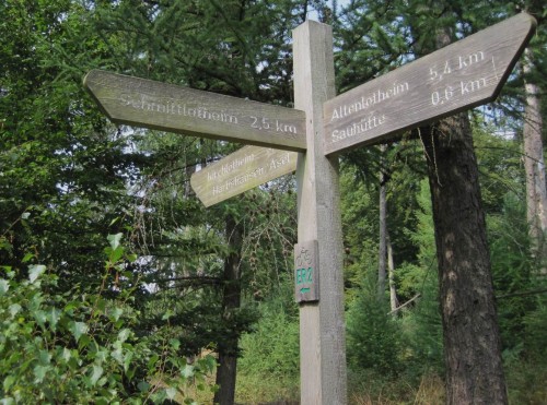 Es geht zurück, bergab nach Schmittlotheim.