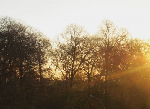 Wo ist nur das Jahr geblieben!? Der Sonnenaufgang findet schon weit im Südosten statt.