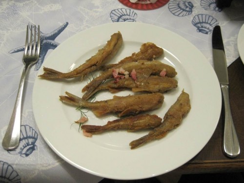 Kleine Stinte vorsortiert, erste Portion zum Üben.