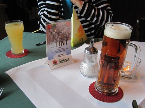 Die Getränke sind schon da.