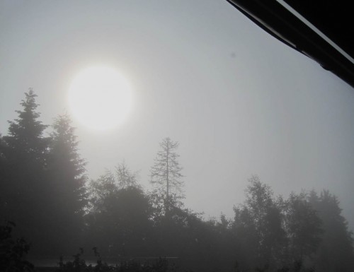 Am Morgen kämpfte die Sonne lange gegen Hochnebel.