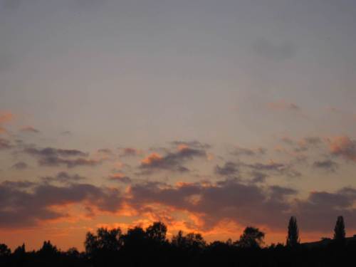 Nach Sonnenuntergang - ich verlasse Pegestorf beeindruckt.