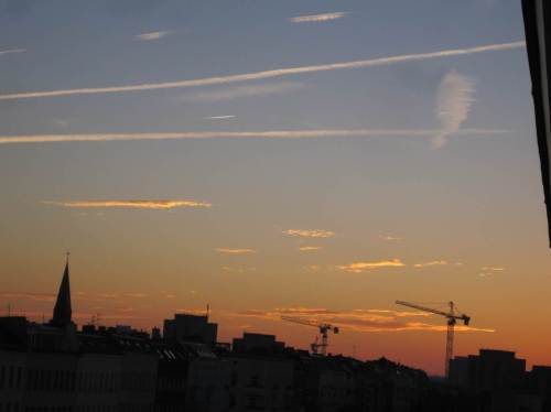 Morgenstund ... - nach Osten die Danziger Straße entlang geguckt.