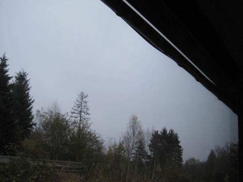 Kein Sonnenaufgang heute zu sehen - alles grau.