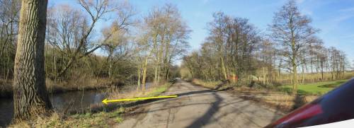 Auch die dritte Lenkbuhne ist klar zu verorten.