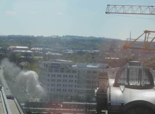 Sauberes Wasser heisst nicht gleichzeitig saubere Luft - das Dampfloktreffen hinterlässt seine Spuren.