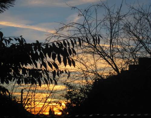 Wohnzimmerblick auf den Sonnenuntergang - künftig aus anderer Perspektive.