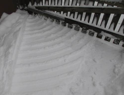 Holztor-Schnee-Geometrien, Detail.