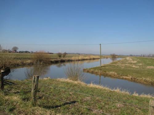 Fast voll, die Hetlinger Binnenelbe bei auflaufend Wasser in der letzten Flut-Phase.