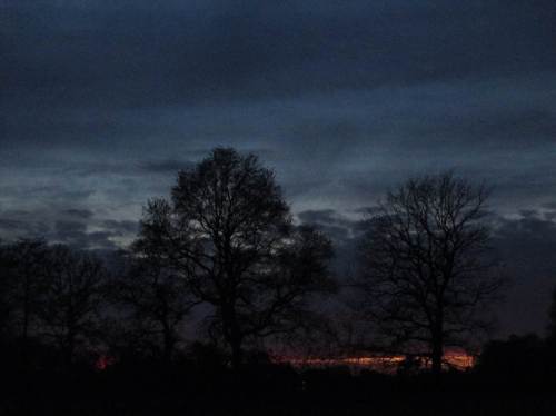 Kurz vorm Verlassen des Wedeler Autals - nun ist es auf den Rest meiner Tour doch dunkler geworden, als ich vorhatte. Wie gut, dass die Fahrradbeleuchtung frisch geprüft ist.
