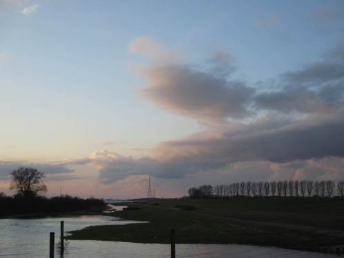 Das Deichvorland steht unter Wasser - durch Windstau leicht erhöhtes Tidehochwasser.